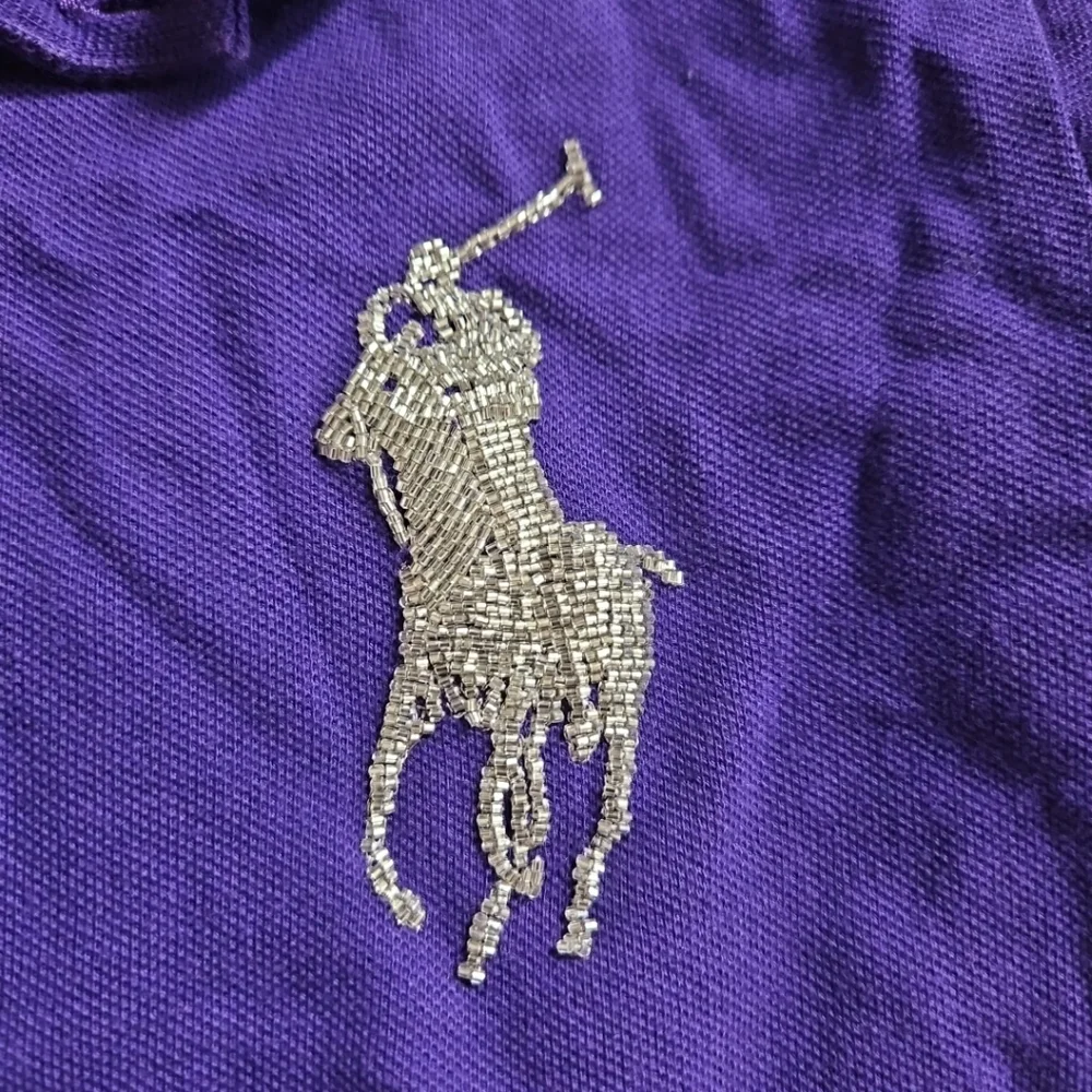 Ralph Lauren girls purple polo shirt XL(16)